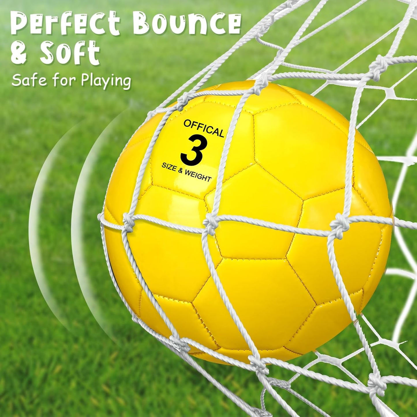 HyDren 6 Pcs Soccer Ball with Pump Colorful Official Soccer Ball for Kids Youth Adult Indoor Outdoor Soft Sport Gift for Training Practice Game