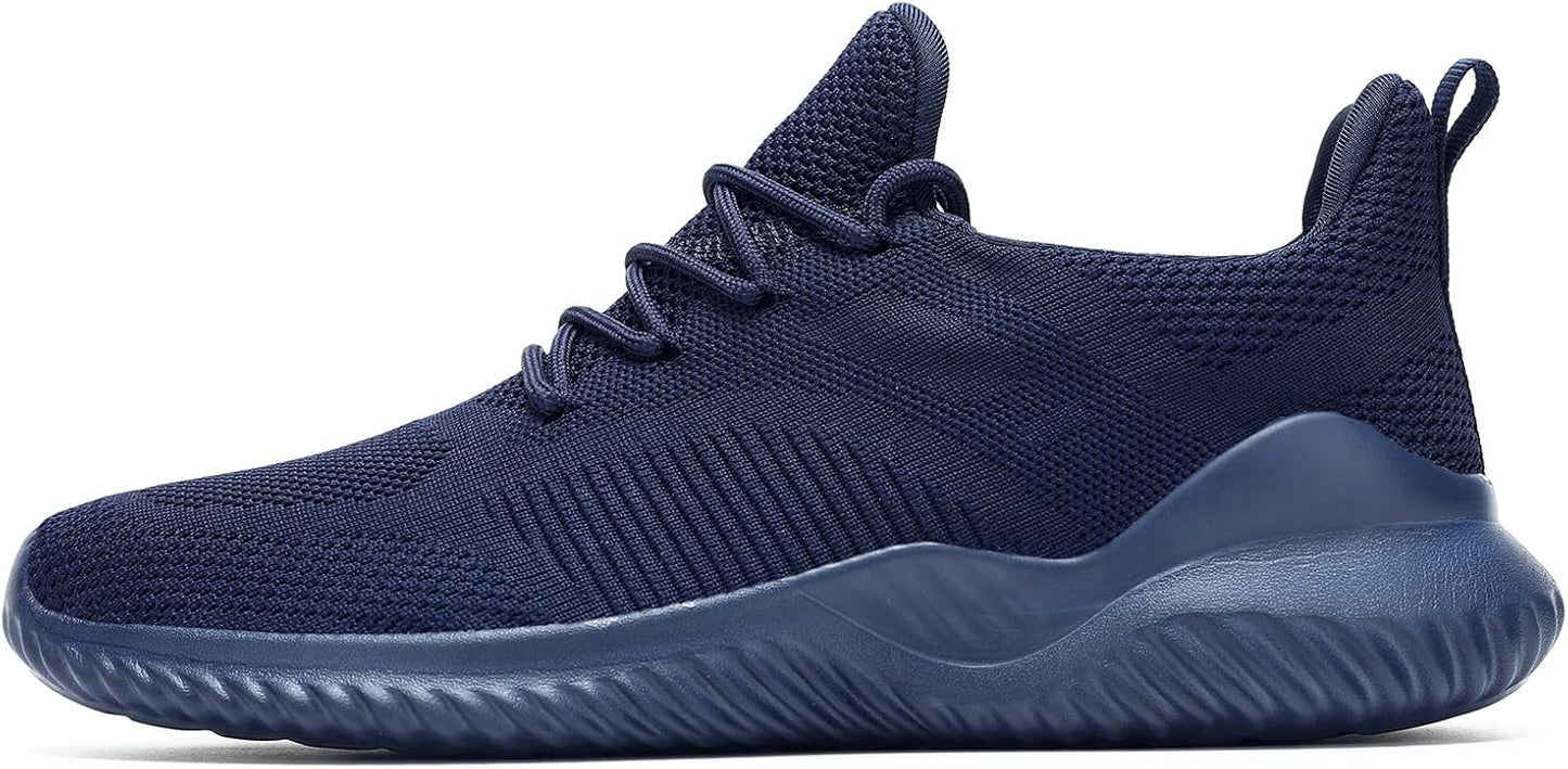 Men's Non Slip Running Shoes Ultra Light Breathable Casual Walking Shoes Fashion Sneakers Mesh Workout Sports Shoes