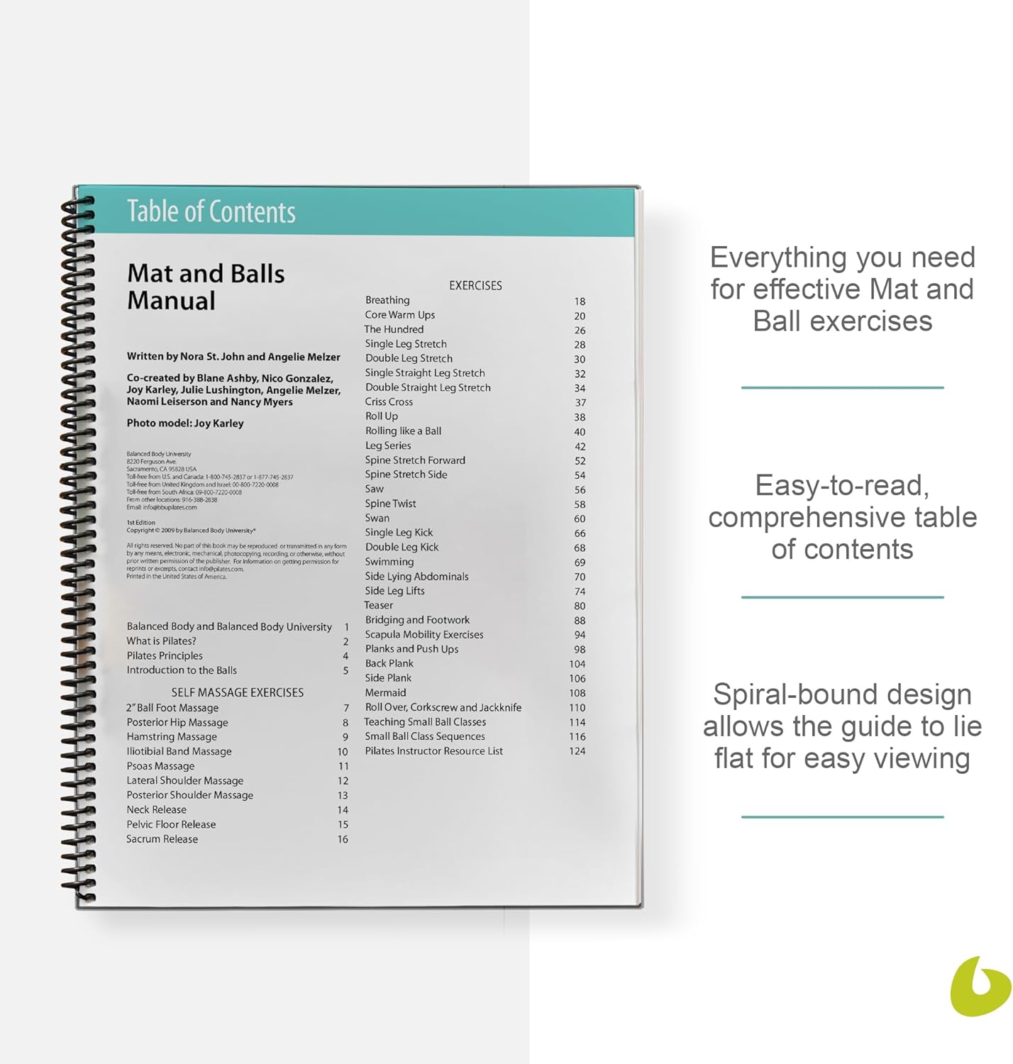 Balanced Body Mat and Ball Guide, Ball and Mat Pilates Guide for Workout Equipment, for Home Gym or Studio Use