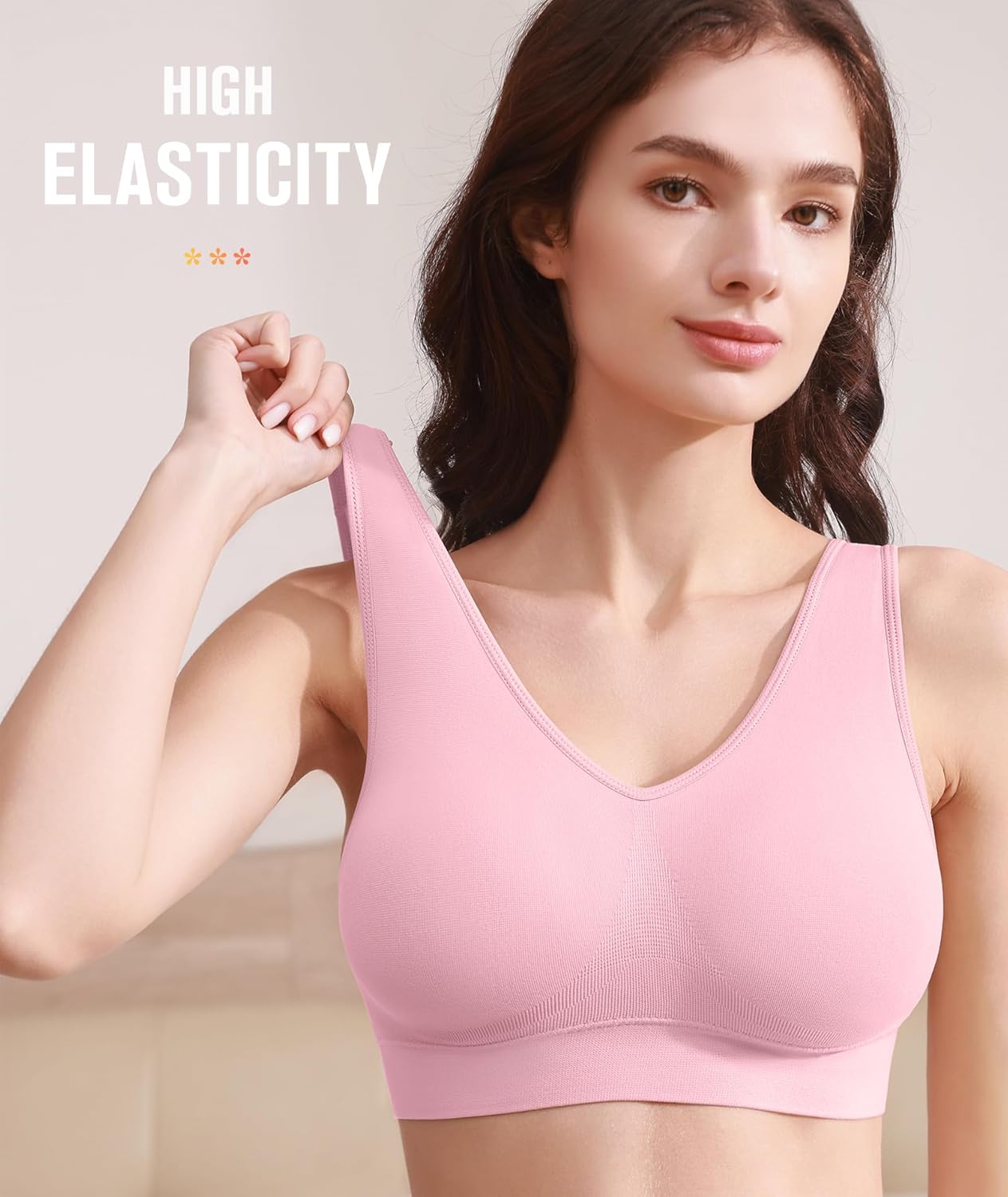 BESTENA Sports Bras for Women, Seamless Comfortable Yoga Bra with Removable Pads