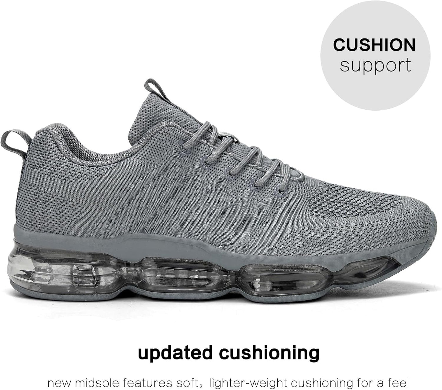 Men's Air Cushion Running Shoes Breathable Tennis Fashion Sneakers Non Slip Workout Casual Sport Shoes Gym Training Comfortable Walking Shoes