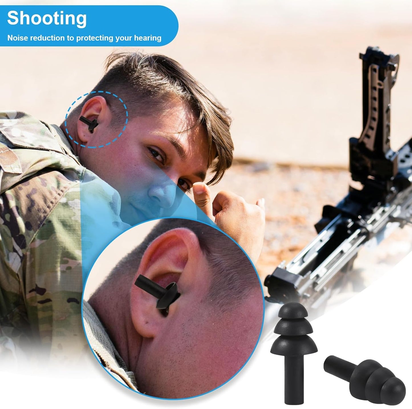 Ear Plugs for Swimming,Sleeping Noise Cancelling,Snoring,Shoting,Working, Reusable Silicone Earplugs, Super Soft Ear Plug for Noise Reduction, Ears Protection (8 Colors)