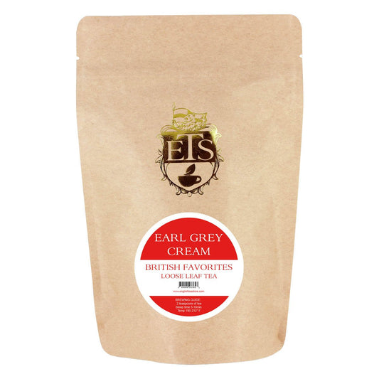 English Tea Store Earl Grey Cream Loose Leaf Tea Pouches - 4oz | Bergamot with Vanilla Notes | Ceylon Black Tea | Smooth Flavor | Rich Aroma