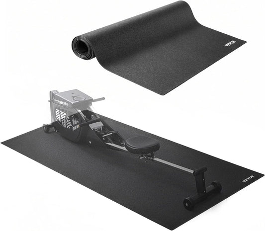 VEVOR Treadmill Mat for Carpet Floor, Exercise Equipment Mat for Treadmills, Stationary & Recumbent Bikes, High Density PVC Floor Protector Gym Mats, Waterproof and Non-Slip for Home Gym