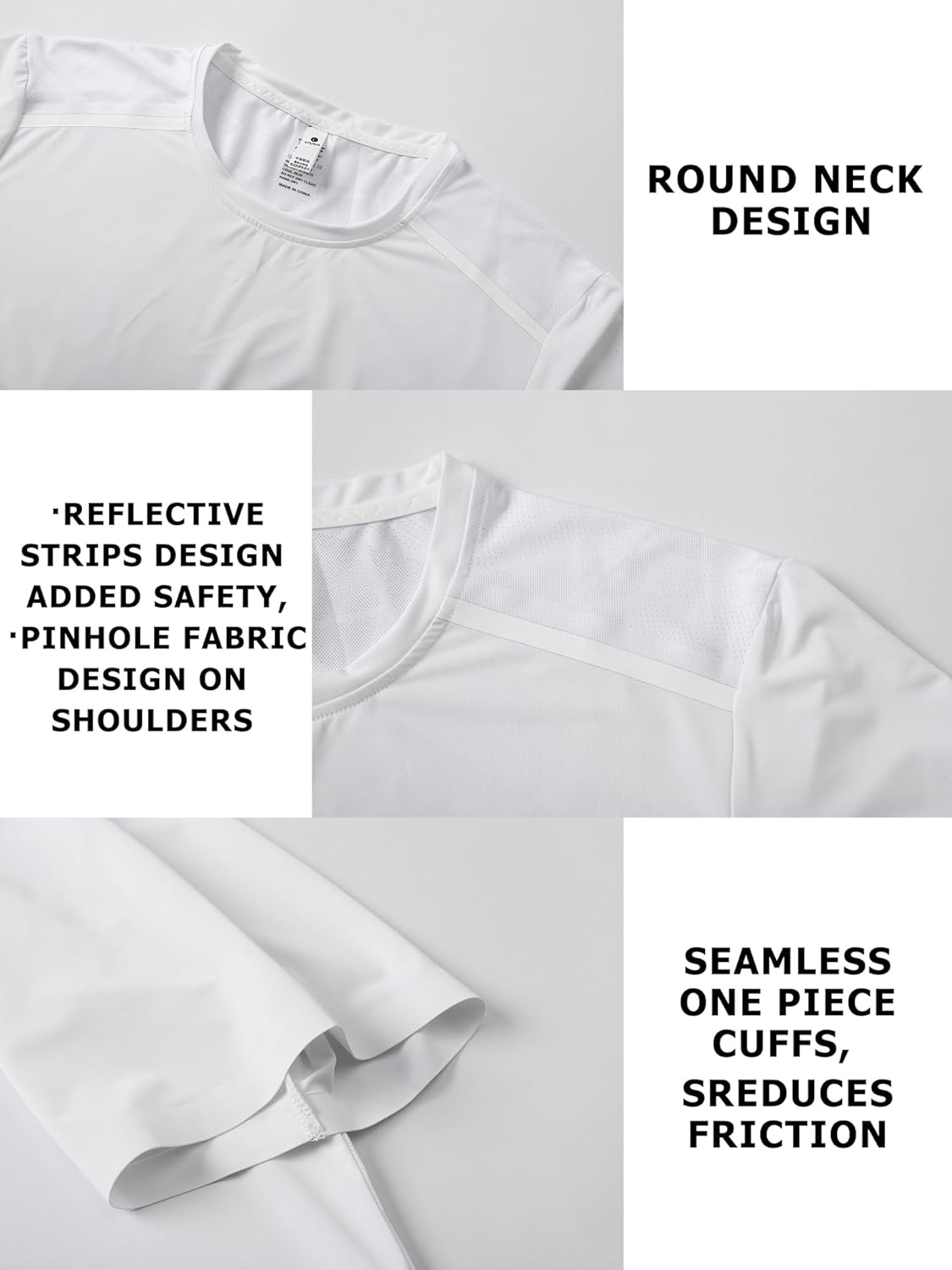 Mens Seamless Workout T-Shirts Lightweight Moisture Wicking Running Hiking Camping Tennis Pickleball Shirts for Men