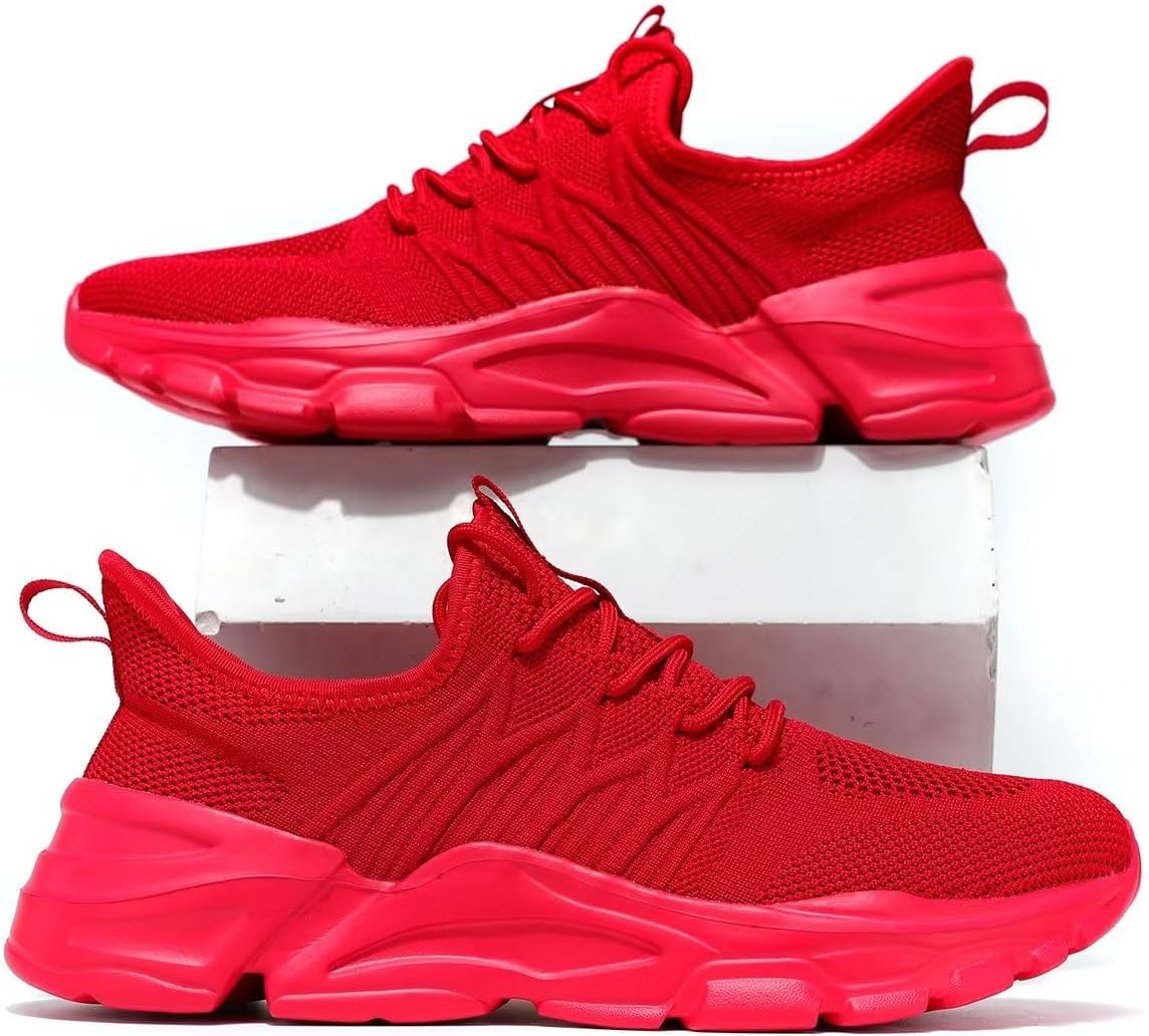 Mens Slip On Running Shoes Athletic Walking Trainers Lightweight Breathable Mesh Tennis Sneakers