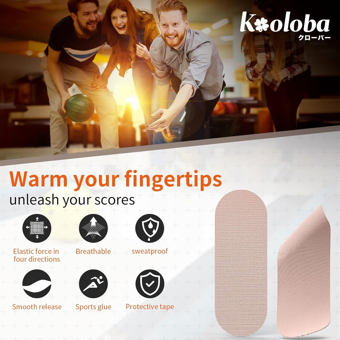 Bowling Tape Bowling Thumb Tape - Sweatproof, Pre Cut, Multiple Colors 100pcs (Nude)