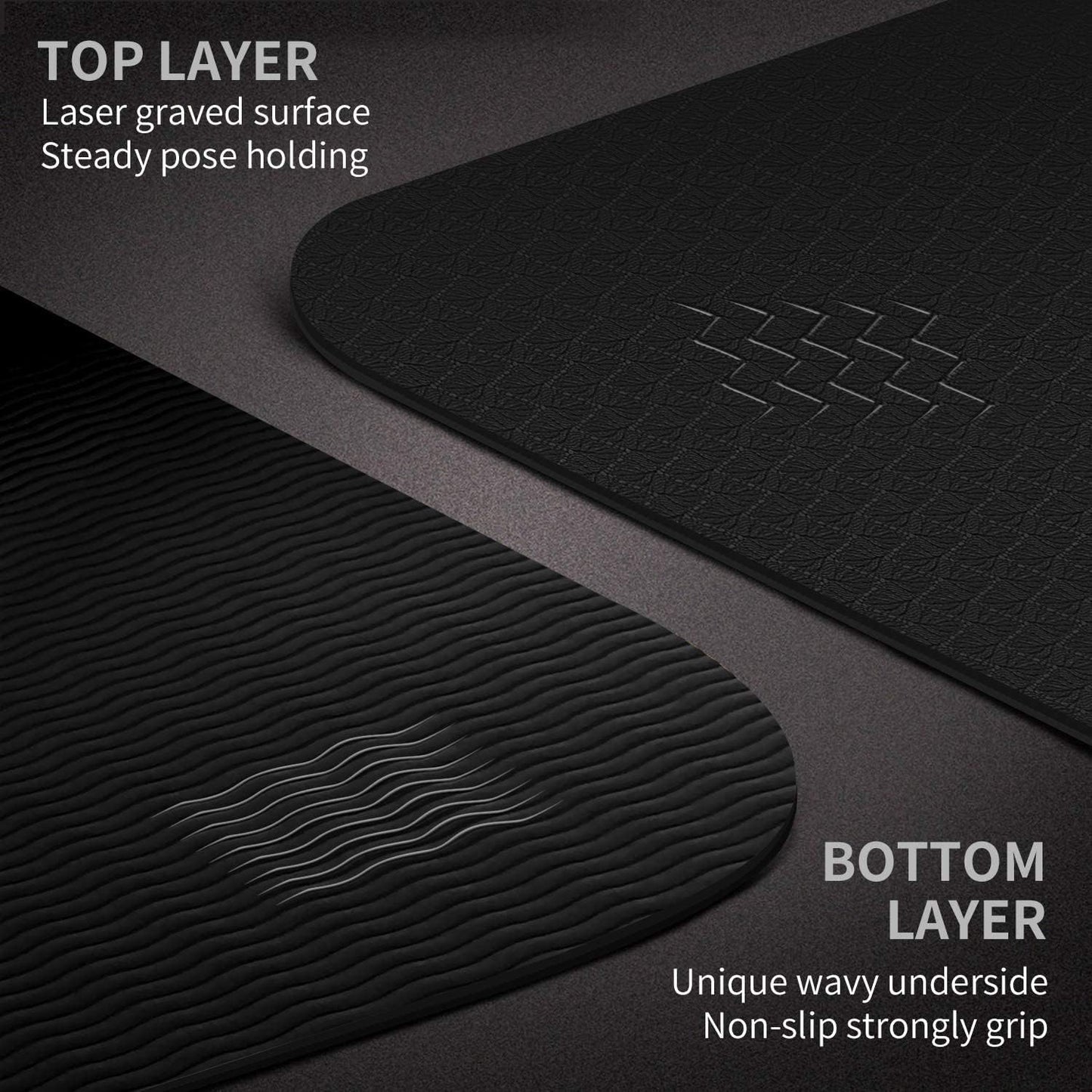 CAMBIVO Extra Wide Yoga Mat for Women and Men (72"/84"x 32"x 1/4") TPE Workout Mat, Non-slip Large Exercise Fitness Mat for Yoga, Pilates, Workout