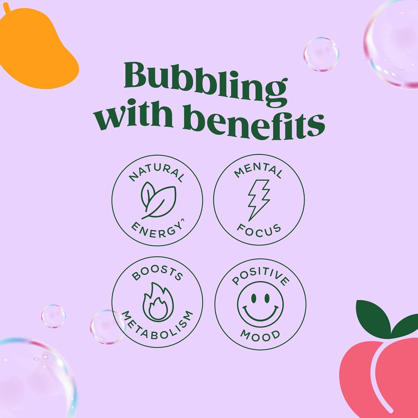 Bloom Nutrition Sparkling Energy Drink for Focus, Natural Caffeine, Zero Sugar, 180mg Caffeine, Antioxidant-Rich with Green Coffee Bean, Green Tea Extract, & Prebiotics, Peach Mango 12oz 24 Pack