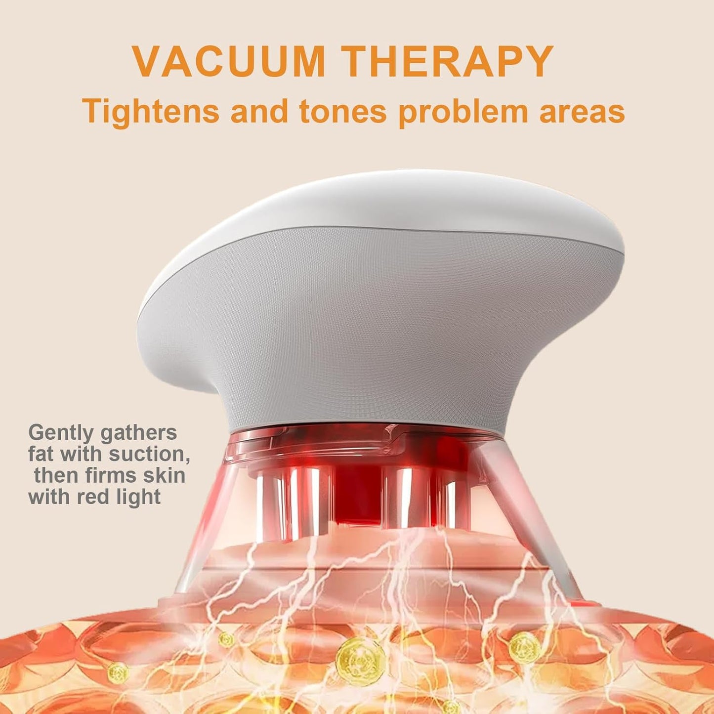 Body Sculpting Machine, Professional Cordless Handheld Massager Electric Cupping Therapy Massager – for Belly, Waist, Arms, Leg, Home Tool for Women (White)