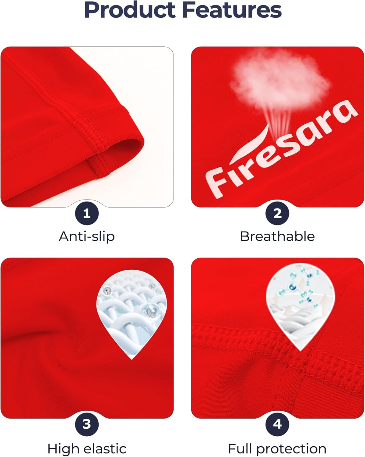 Firesara Fabric Swim Cap, High Elasticity Swimming Cap Keeps Hair Clean Breathable Fit Both Long Hair Short Hair, Swim Caps Woman Girls Men Kids One Size Hat