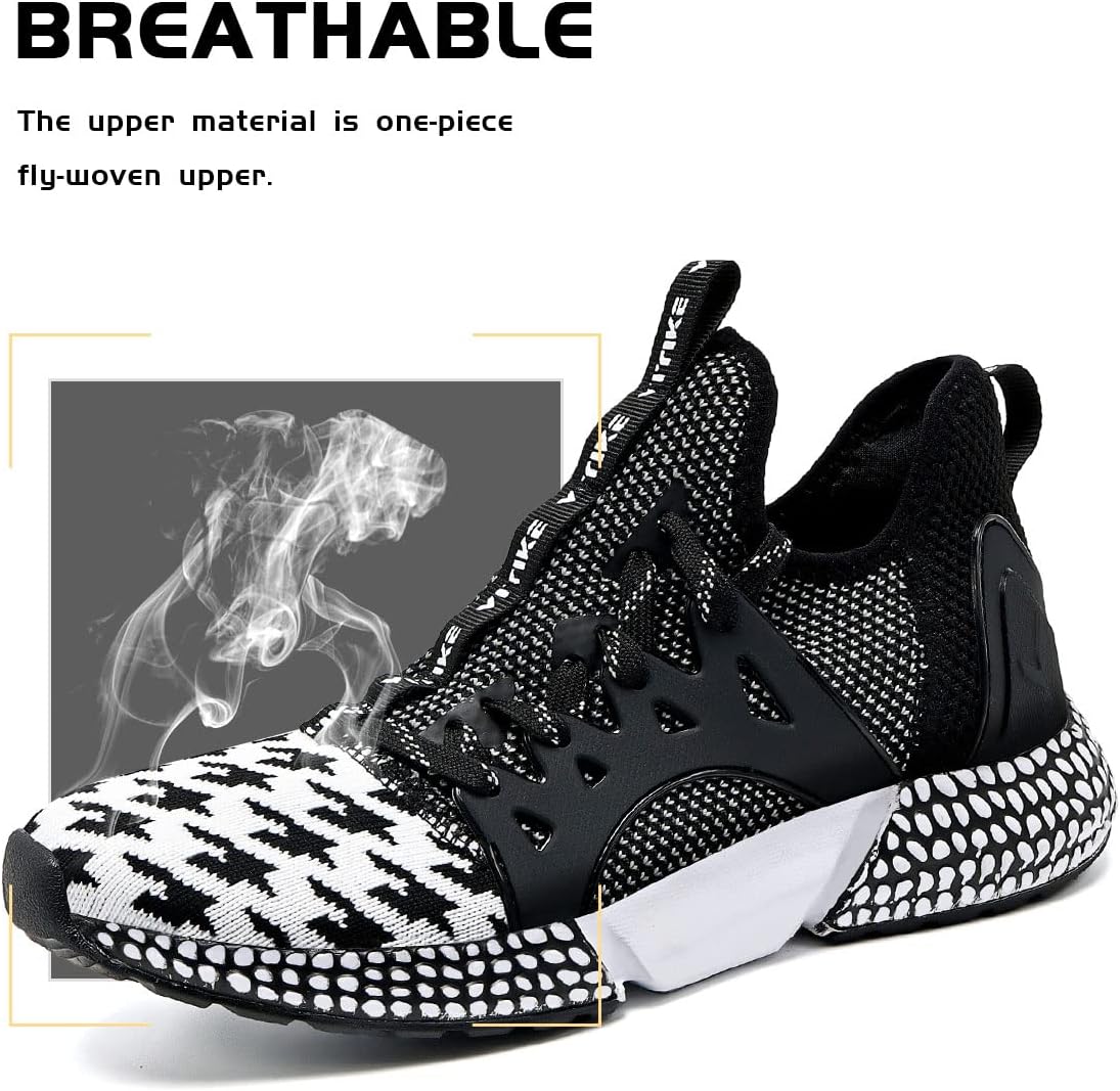 WETIKE Boy's Shoes Mesh Slip on Lightweight Running Sneakers