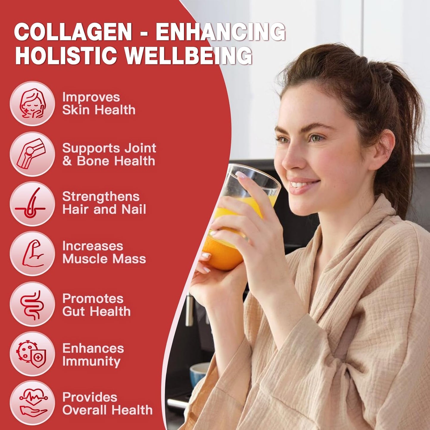 DRFOSTER Multi-Collagen-Peptide-Powder with Probiotics, 50 Servings of Hydrolyzed Collagen Peptides with Hyaluronic Acid, Biotin & Multivitamins - Supports Skin, Hair, Nails Health