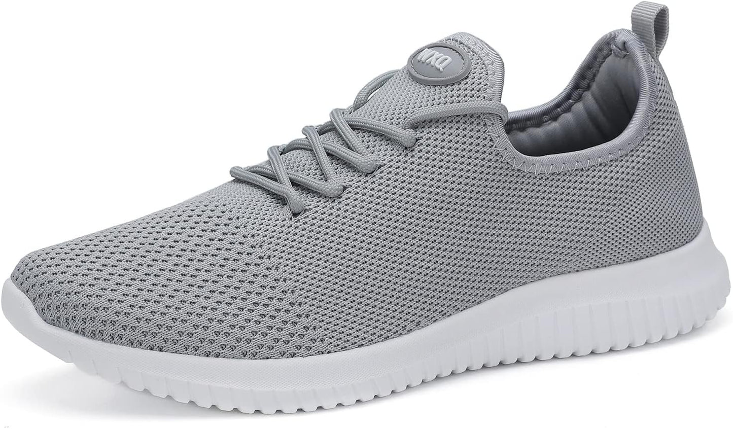 WXQ Men's Running Shoes Comfortable Lightweight Breathable Walking Shoes Mesh Workout Casual Sports Shoes