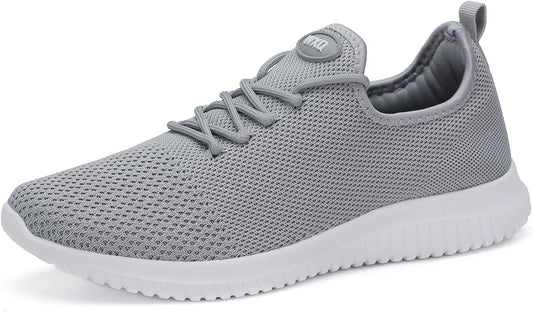 WXQ Men's Running Shoes Comfortable Lightweight Breathable Walking Shoes Mesh Workout Casual Sports Shoes