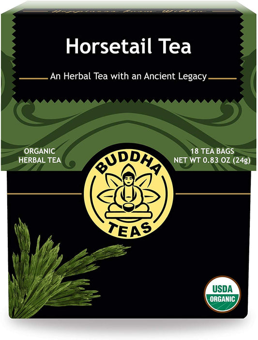Buddha Teas - Horsetail - Organic Herbal Tea - For Cognitive Balance & Overall Health - With Antioxidants, B Vitamins & Silica - Caffeine Free - 100% Kosher & Non-GMO - 18 Tea Bags (Pack of 1)