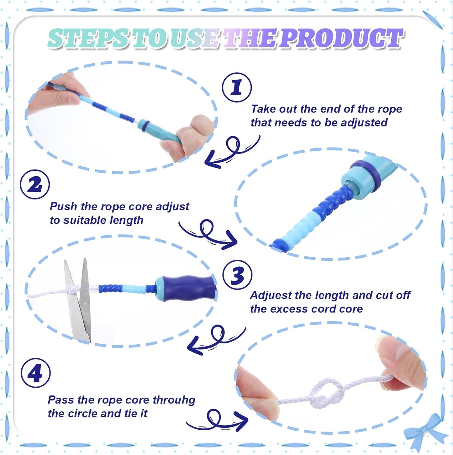 16 Pack Jump Ropes for Adults Kids, 9.2 Feet Adjustable Length Free Segmented Skipping Rope Bulk Soft Beaded Jumping Ropes for Women Men Exercise Training Workout Weight Loss