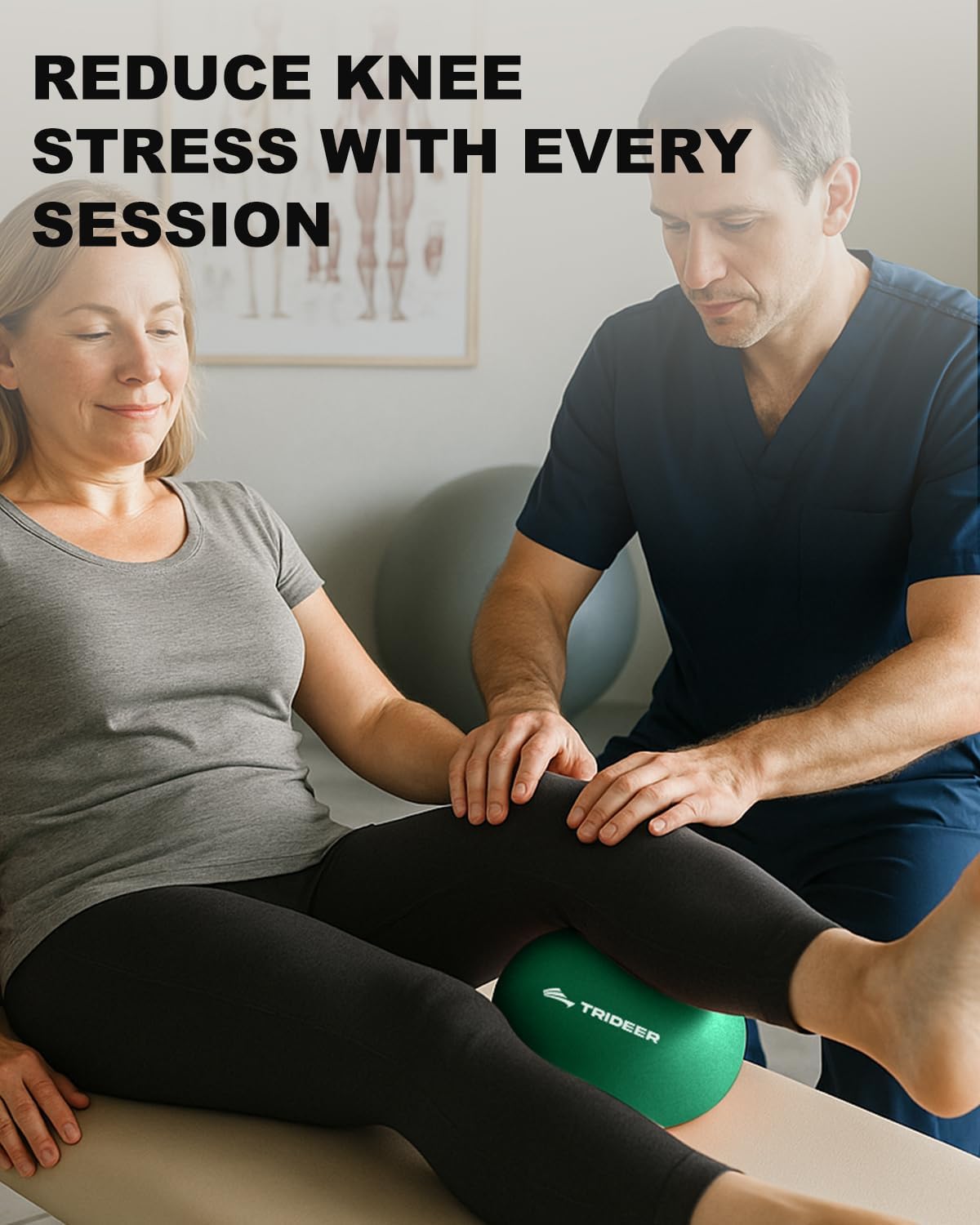 Trideer Exercise Balls Physical Therapy, 9 Inch Pilates Ball Between Knees for Physical Therapy, Mini Exercise Ball - Yoga Ball, Small Workout Balls for Core Strength and Back Support