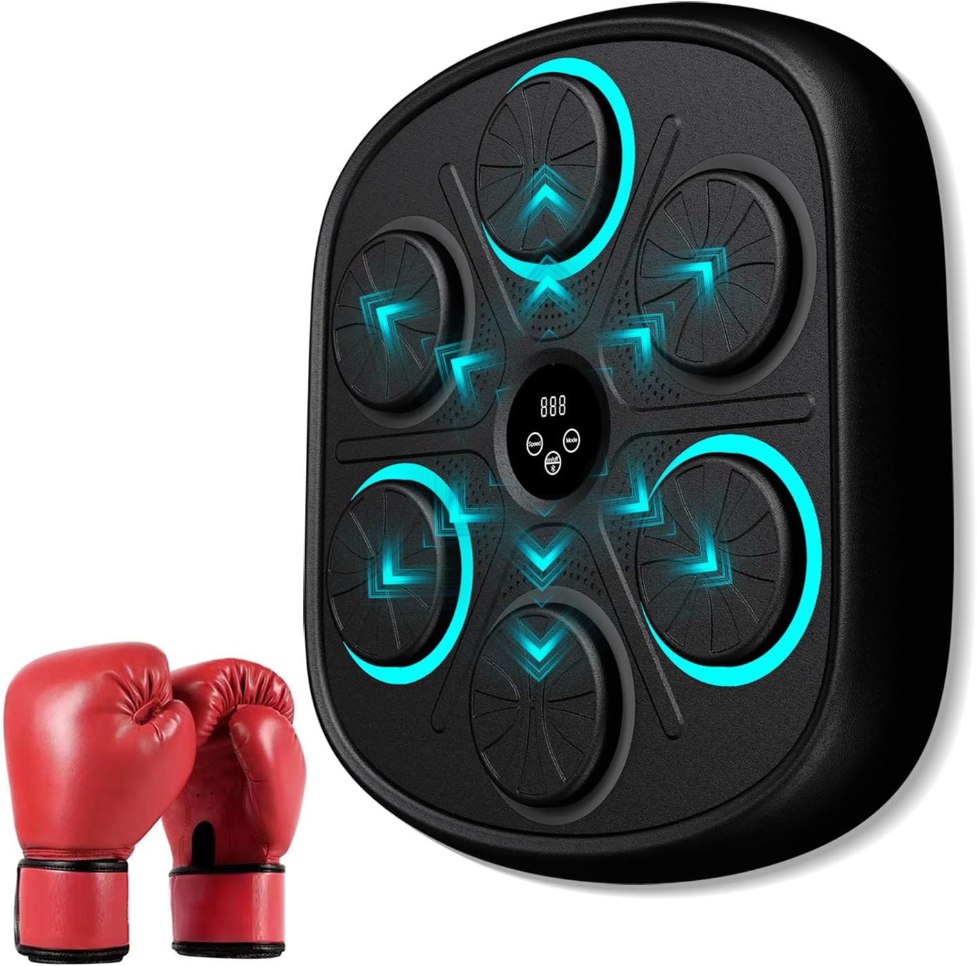 2025 New Model Smart Music Boxing Machine for Adults and Kids, Training Machine with LED Electronic Wall Mounted, Home Indoor Workout Equipment with Premium Boxing Gloves