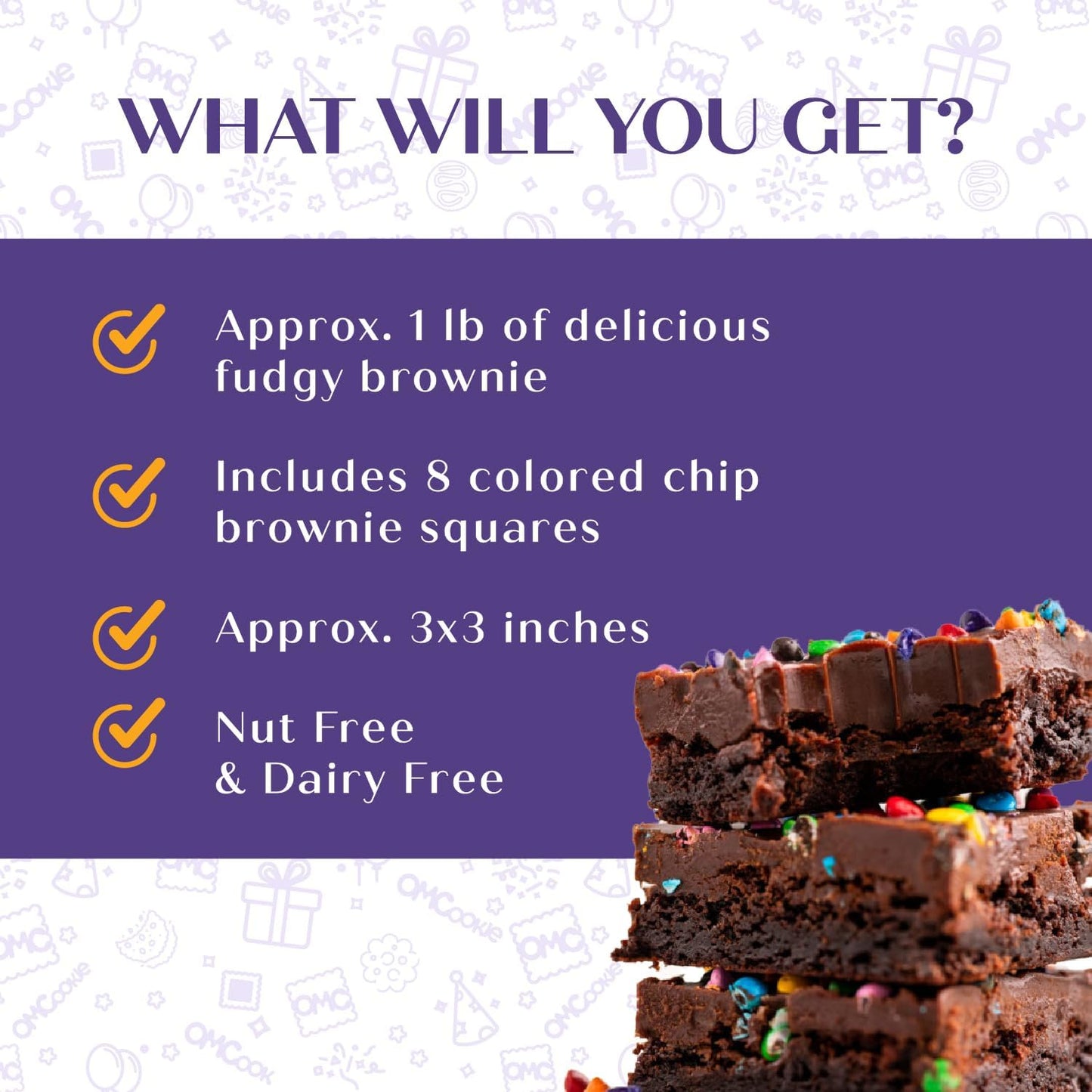 Happy Birthday To You 4 Pack Individually Wrapped Brownies