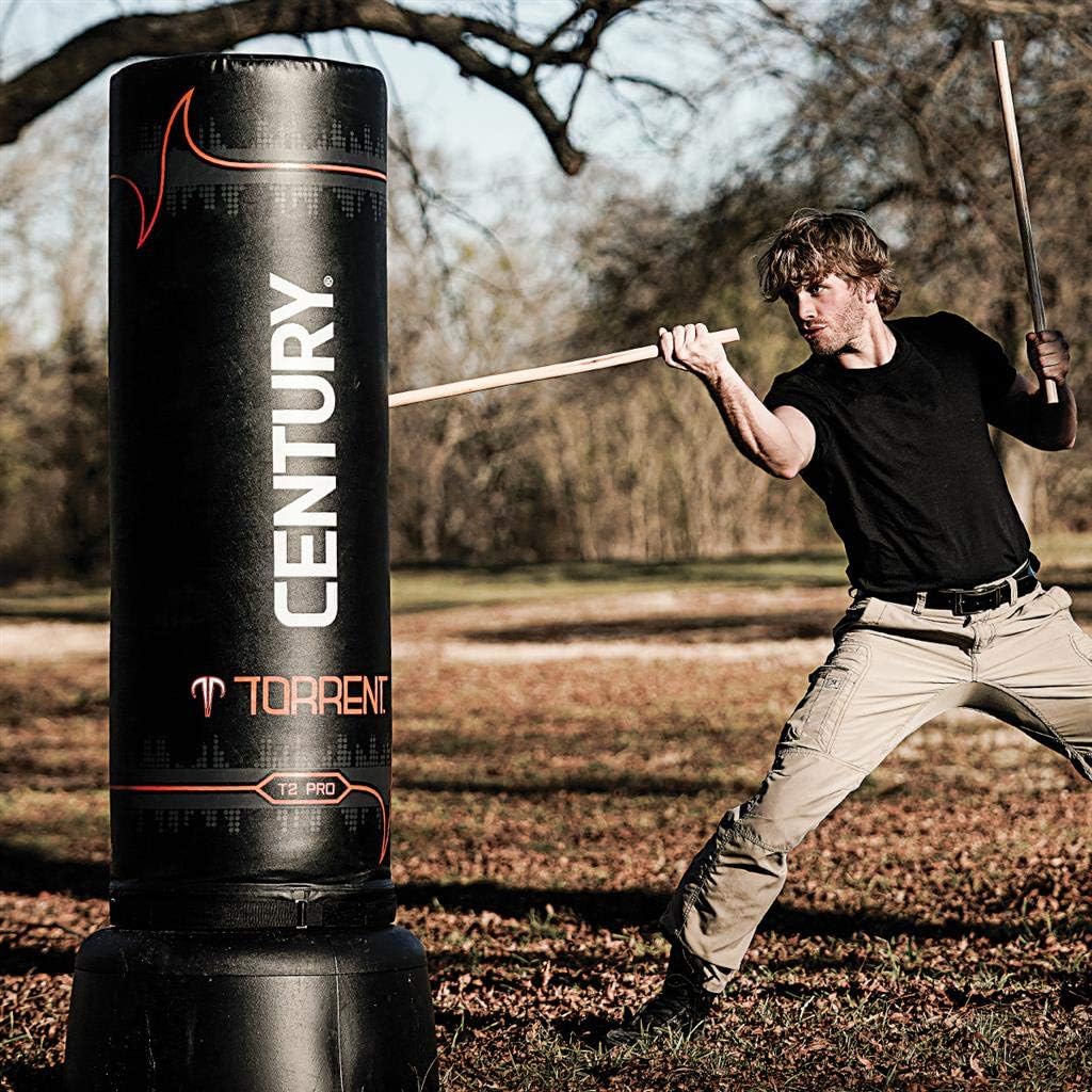 Century Torrent Freestanding Punching Bags - T1 or T2 Options | Black Free Standing Training Heavy Bag | Ideal for Martial Arts, Boxing, Kickboxing and Cardio Workouts | Designed for Men and Women