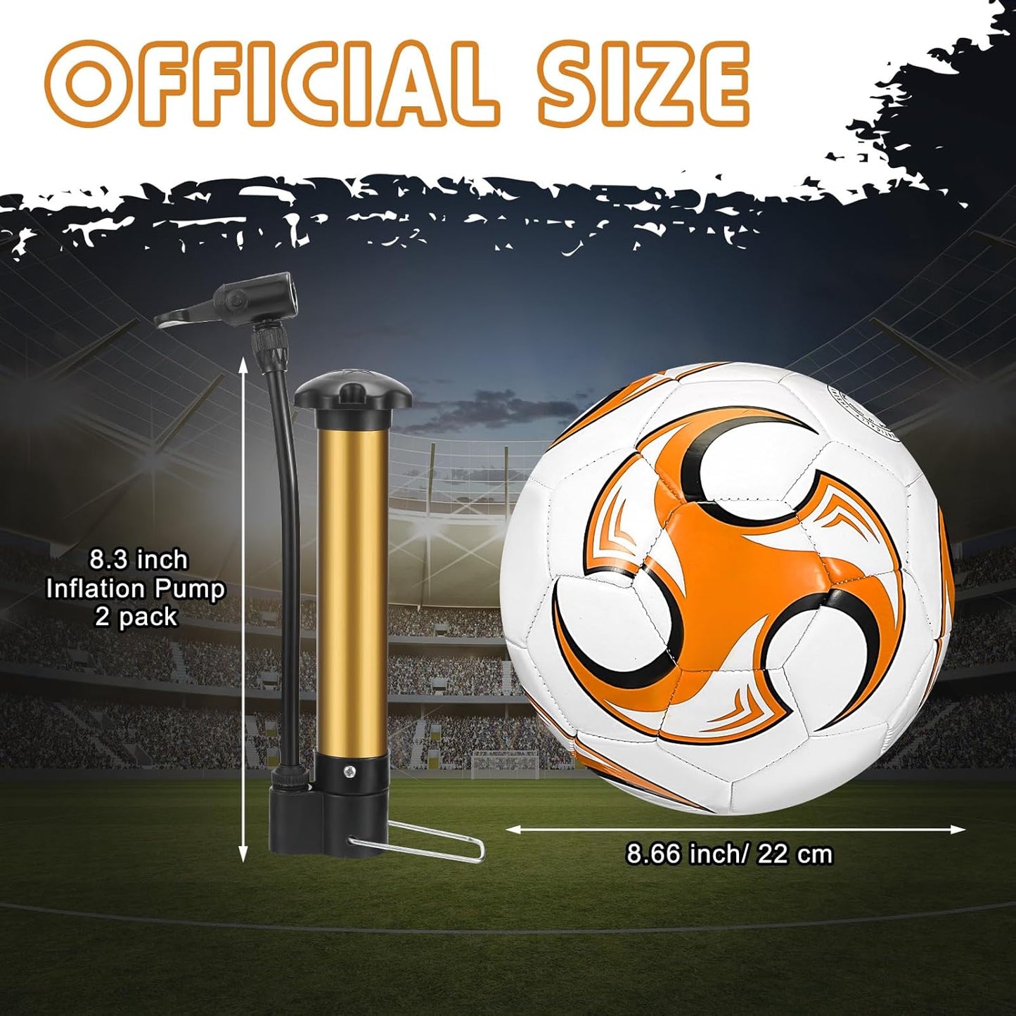 12 Pcs Soccer Balls for Teen Adult Bulk Deflated Soccer Ball with Pump Size 5 Indoor Outdoor Training Practice for School Sports Game Birthday Gifts Party Back to School