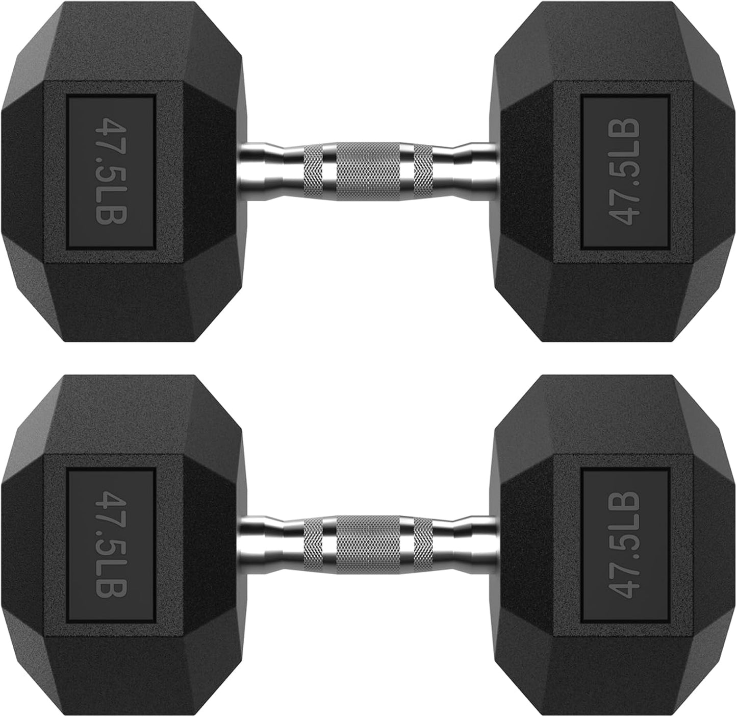Hex Dumbbell Set 2.5-400 lb, Rubber Encased Exercise & Fitness Dumbbells, Weights Dumbbells Set of 2, Hand Weight for Strength Training