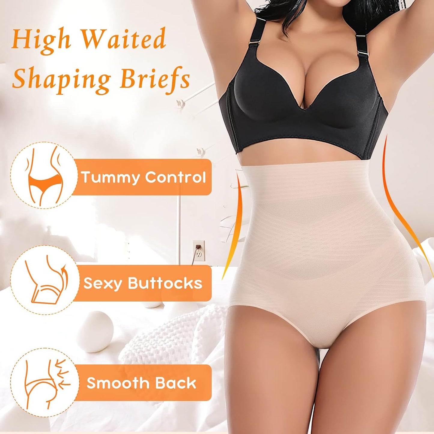 Tummy Control Shapewear Panties for Women High Waisted Body Shaper Slimming Shapewear Underwear Girdle Panty