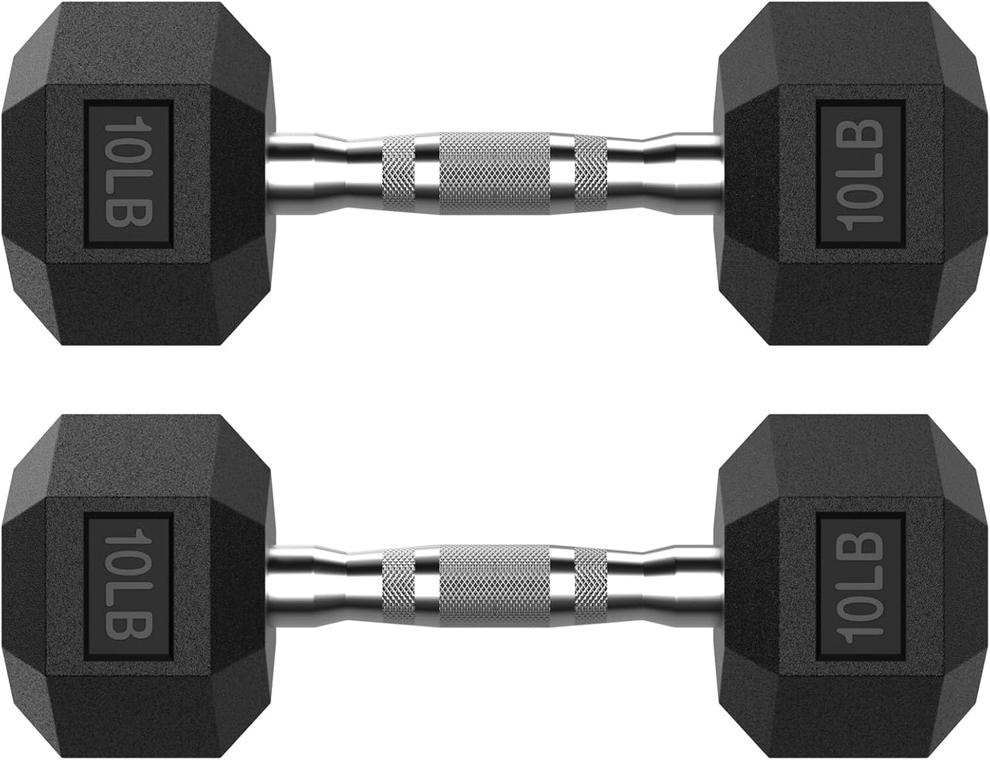 Hex Dumbbell Set 2.5-400 lb, Rubber Encased Exercise & Fitness Dumbbells, Weights Dumbbells Set of 2, Hand Weight for Strength Training