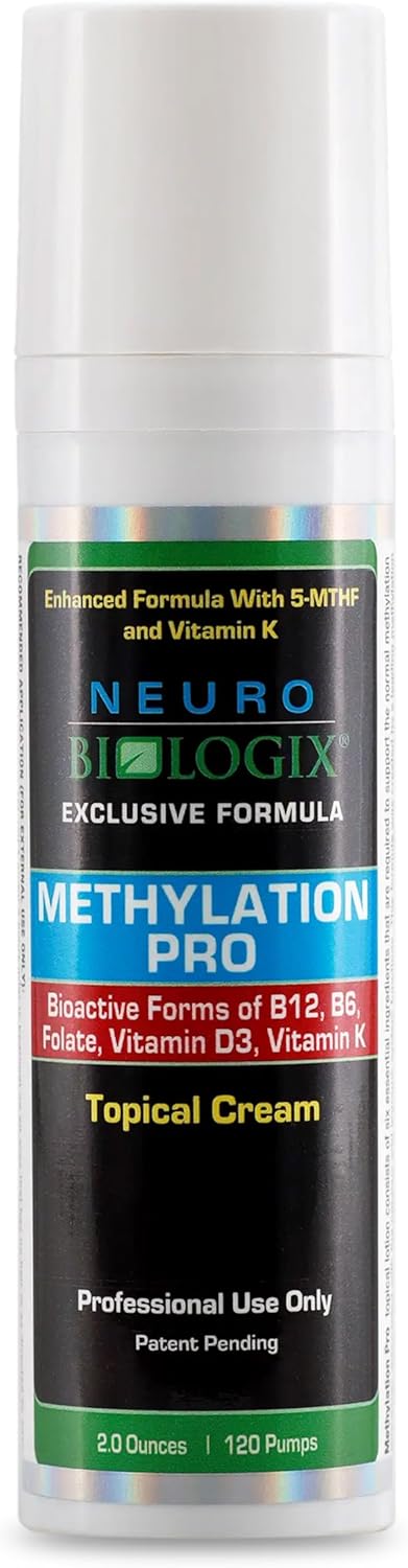 Methylation Pro Topical Cream - Advanced Methylation Support with Methyl Folate, B6, D3 & K1 for Mood, Focus, Energy & Overall Well-Being - Transdermal Vitamin Supplement for Better Absorption