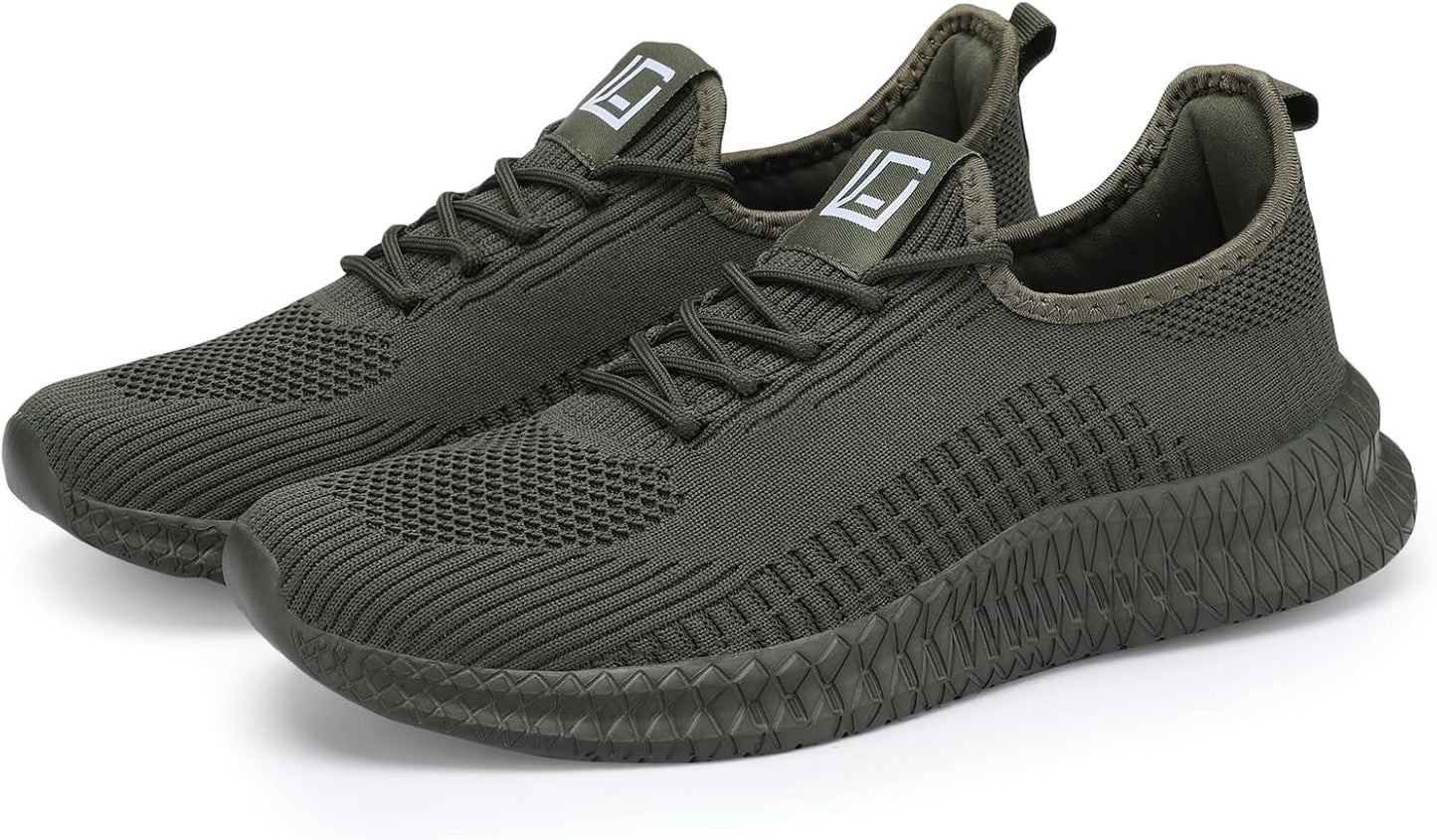 LCGJR Men's Running Shoes Ultra Lightweight Breathable Comfortable Walking Shoes Casual Fashion Sneakers Mesh Workout Shoes