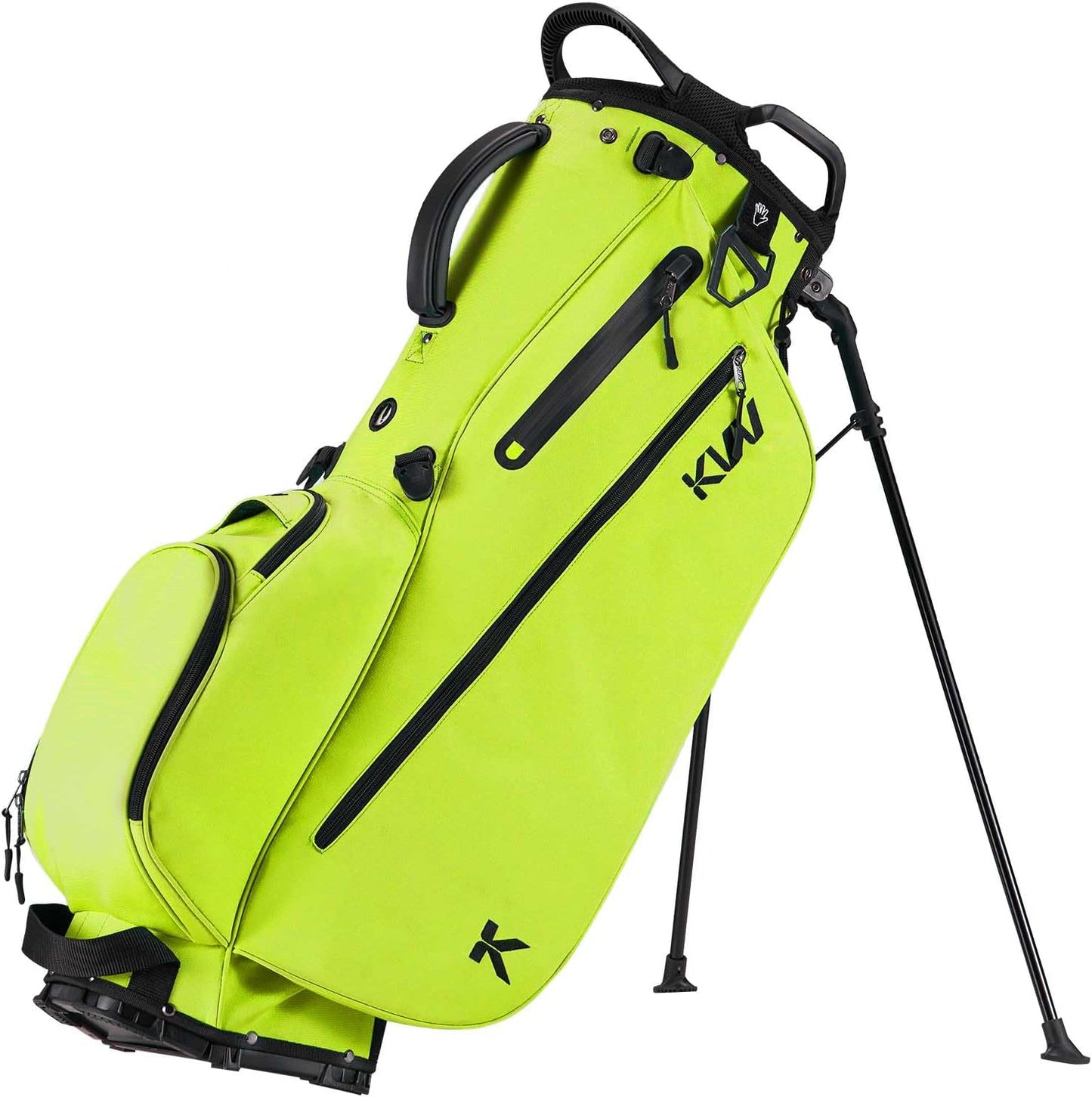 KVV Lightweight Golf Stand Bag with 7 Way Full-Length Dividers, 5 Zippered Pockets, Automatically Adjustable Dual Straps，Elegant Design