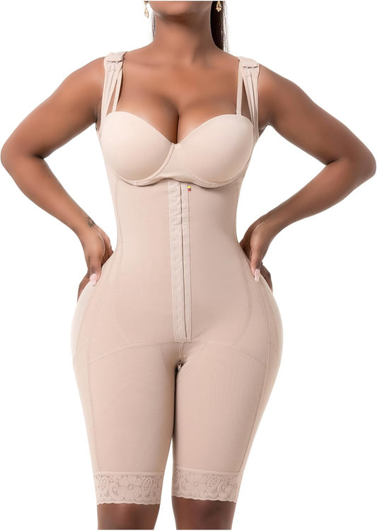 Snatched Body Post Surgery Stage 1 Faja Without Bra | Fajas Colombianas Moldeadoras for BBL |High Compression Faja