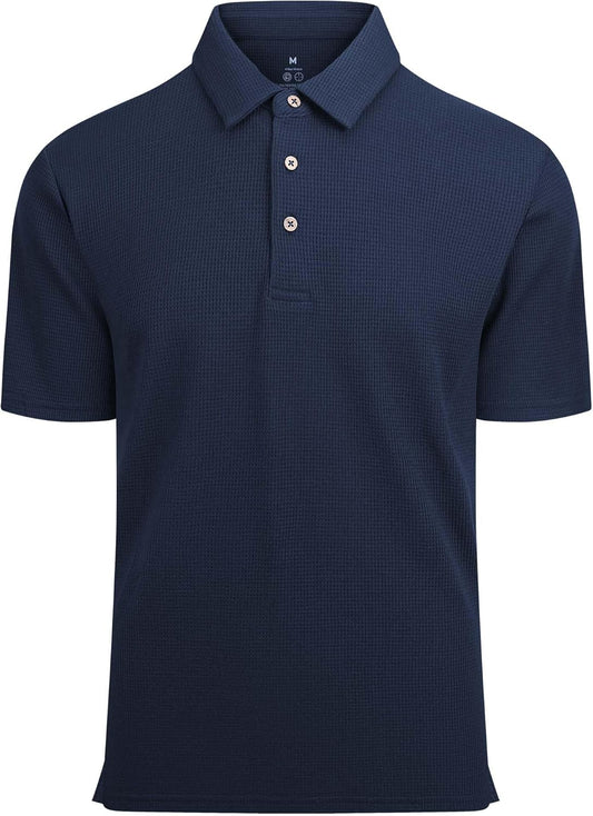 WARHORSEE Golf Polo Shirts for Men Short Sleeve Wrinkle Free 4 Way Stretch Moisture Wicking Performance Collared Tshirts