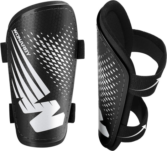 Shin Guards Soccer Youth Kids - Shin Guard for Boys Girls Teenagers Toddler 2-18 Years Old - Football Shin Pads Protection Equipment with Adjustable Straps