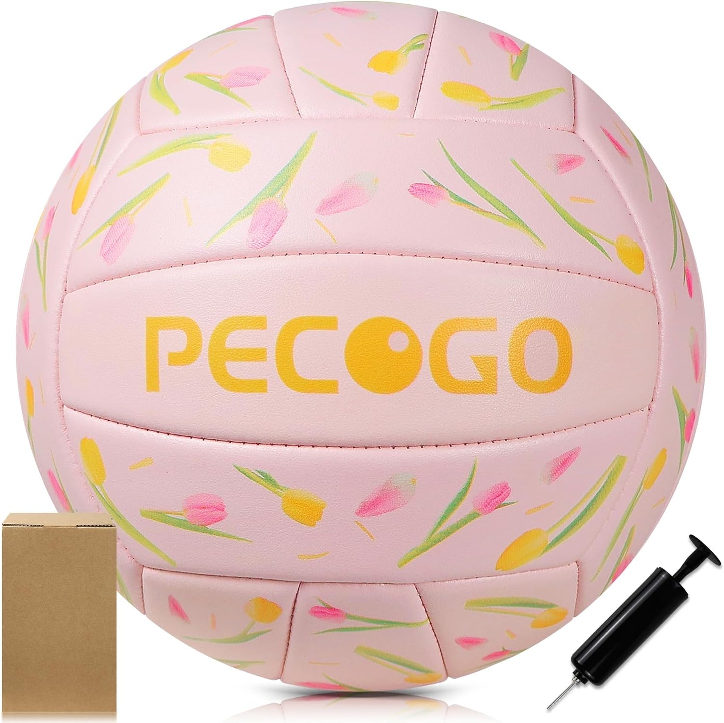 Volleyball Size 5 PU Leather Soft Indoor Outdoor Volleyballs Sports Training Game Play Ball for Beginner, Teenager, Adult, 8.2