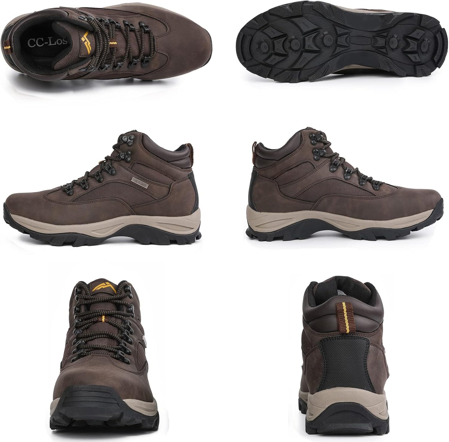 CC-Los Men's Waterproof Hiking Boots Outdoor Relaxed Fit Lightweight Size 7-13.5