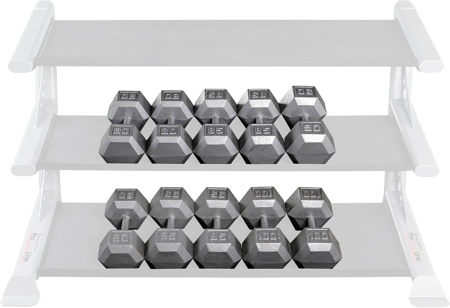 Body-Solid Cast Iron Hexagon Dumbbell, Hand Weights For Men and Women, Weight Dumbbells for Strength Training, Body Building Home Gym Training Gear