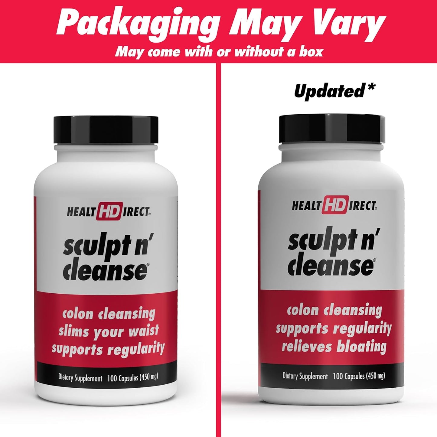 HEALTH DIRECT Sculpt n' Cleanse - Herbal Colon Cleanse for Digestive Health & Regularity - Natural Detox & Gut Flush Supplement - 100 Veggie Capsules