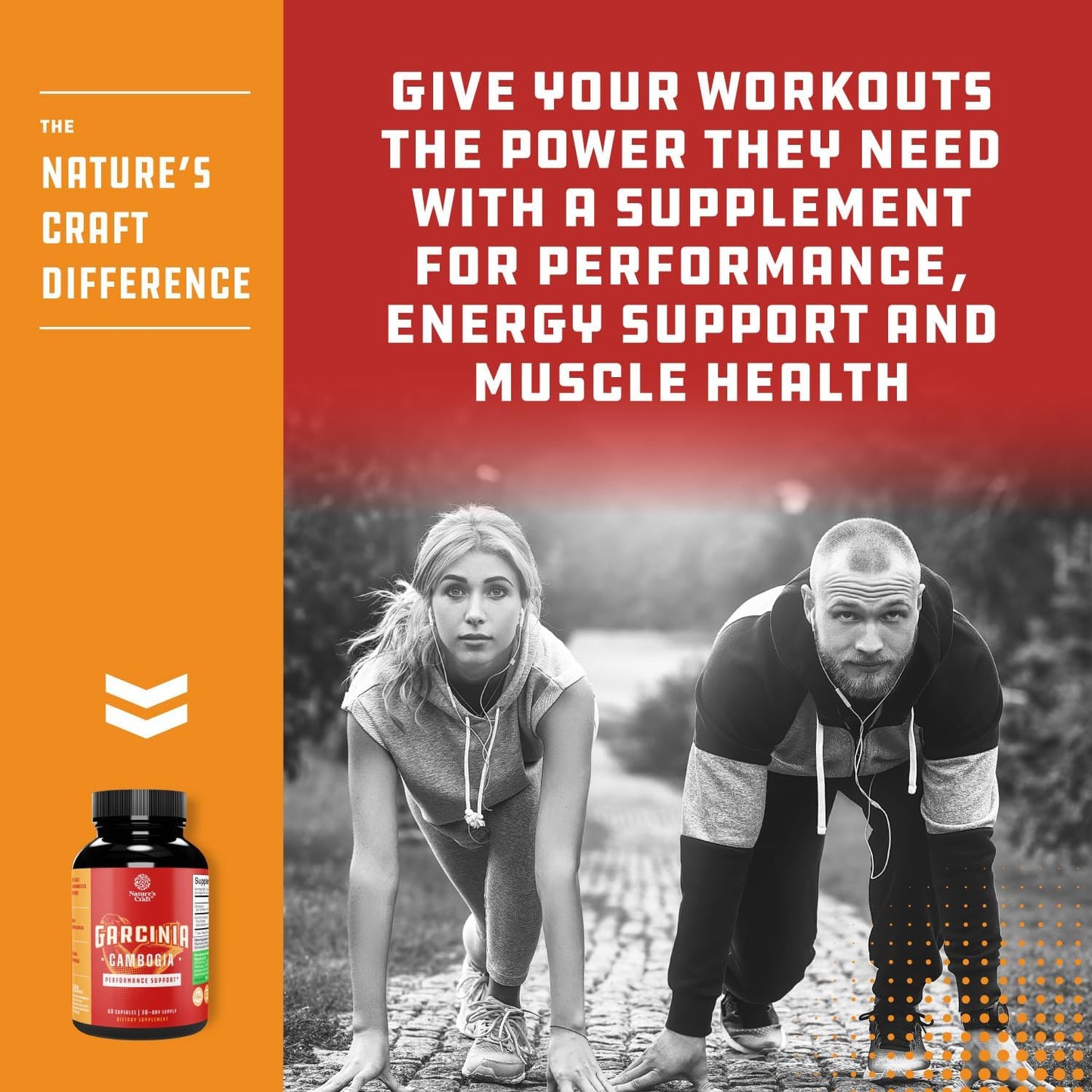 Strong Garcinia Cambogia Extract Capsules with 60% HCA - Non-Stimulant Garcinia Cambogia Weight Loss Supplement with Hydroxycitric Acid & Chromium for Balance, Energy & Metabolism Support - 60 Count