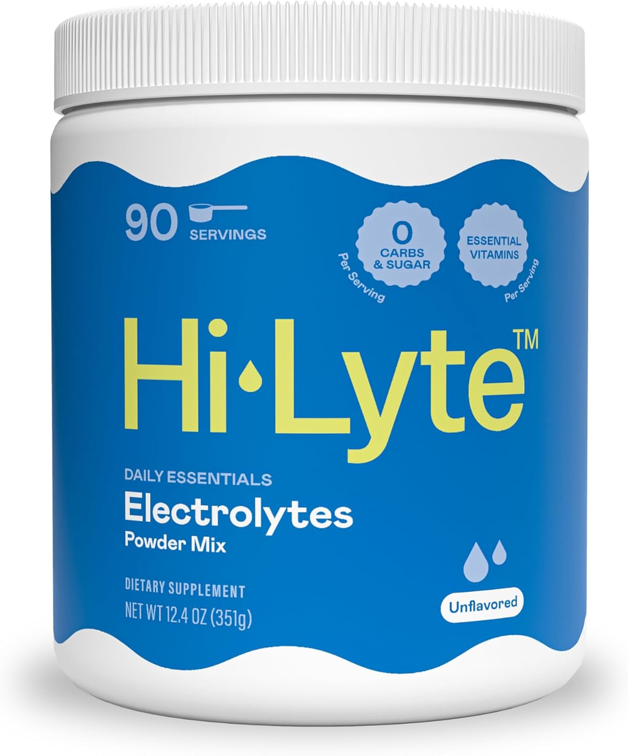 Hi-Lyte Daily Essentials - Electrolytes Powder Mix - Unflavored - Sodium, Potassium, Magnesium, Vitamins - Hydration Support for Daily Wellness, Fasting, Keto - No Sugar, No Carbs, Clean Ingredients