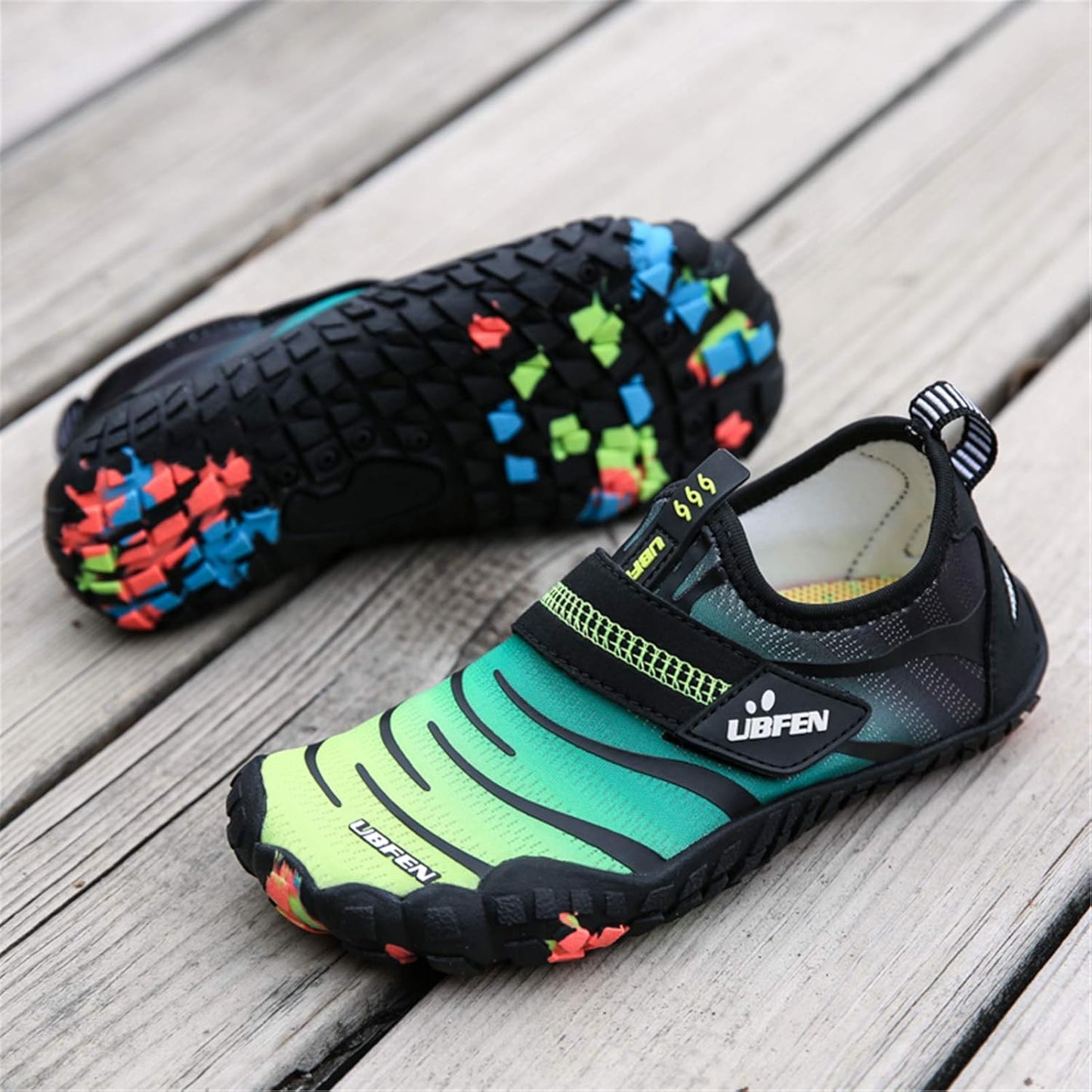 UBFEN Water Shoes for Kids Boys Girls Aqua Socks Barefoot Beach Sports Swim Pool Quick Dry Lightweight Toddler Little Big Kid