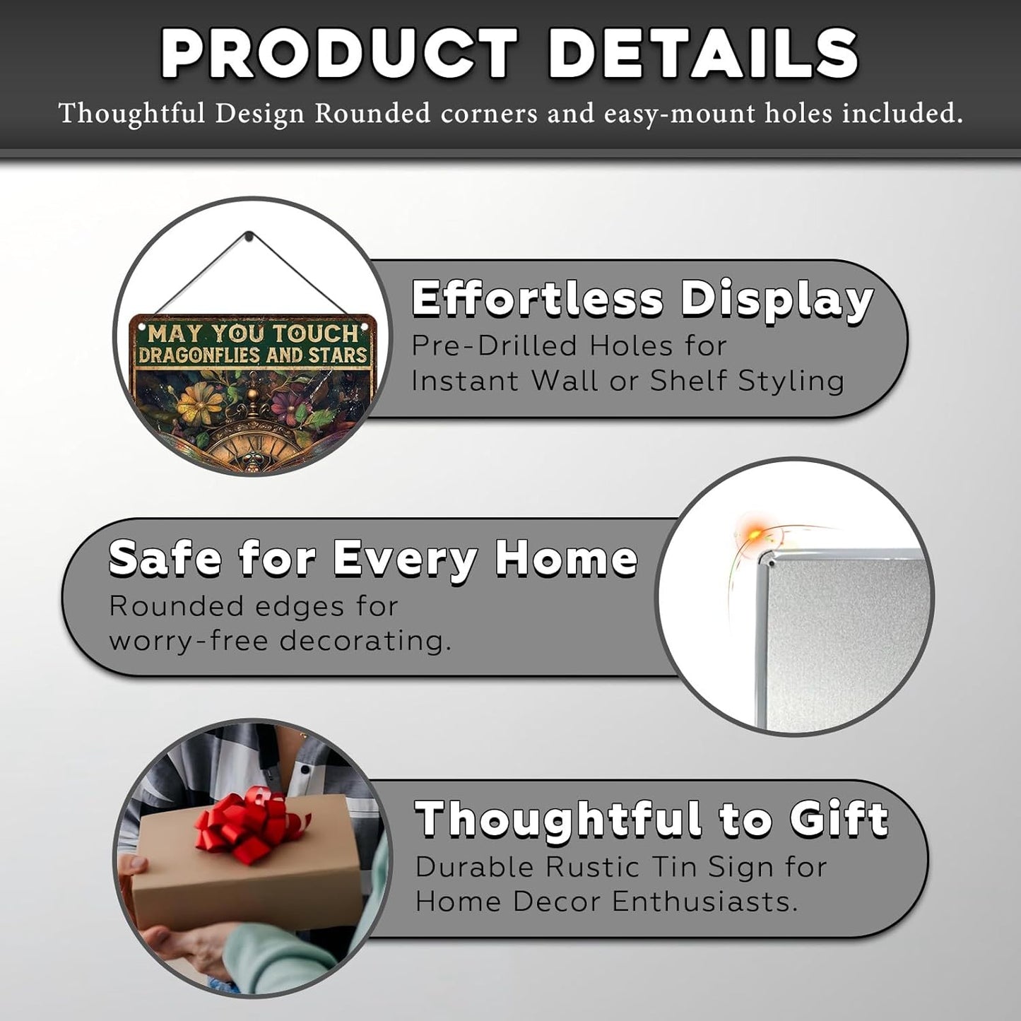 Vintage Dragonfly Tin Sign May You Touch Dragonflies And Stars Dance With Fairies And Talk To The Moon Retro Metal Poster Funny Wall Art Cafe Toilet Farm Room Garden Plaque Outdoor 12 * 8inch