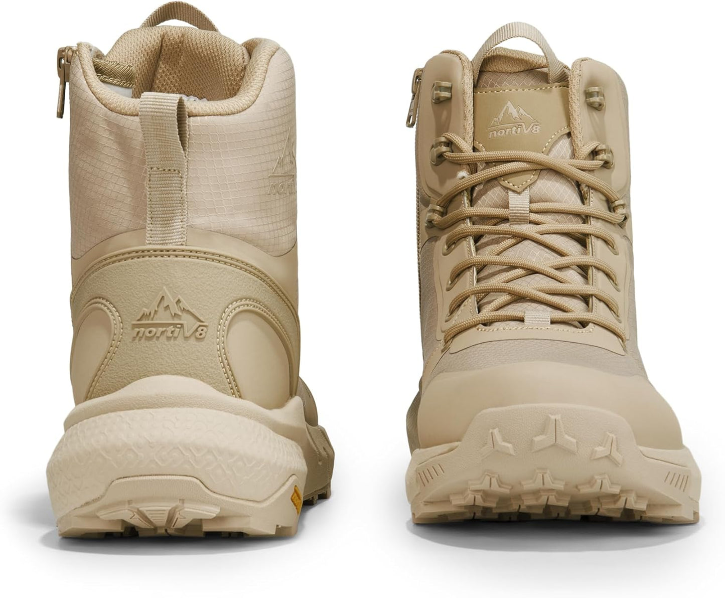 NORTIV 8 Men's Military Tactical Boot Lightweight Comfortable Boots for Work All Day Side Zipper Motorcycle Combat Hiking Boots Metrostrike(8-9 Inches)