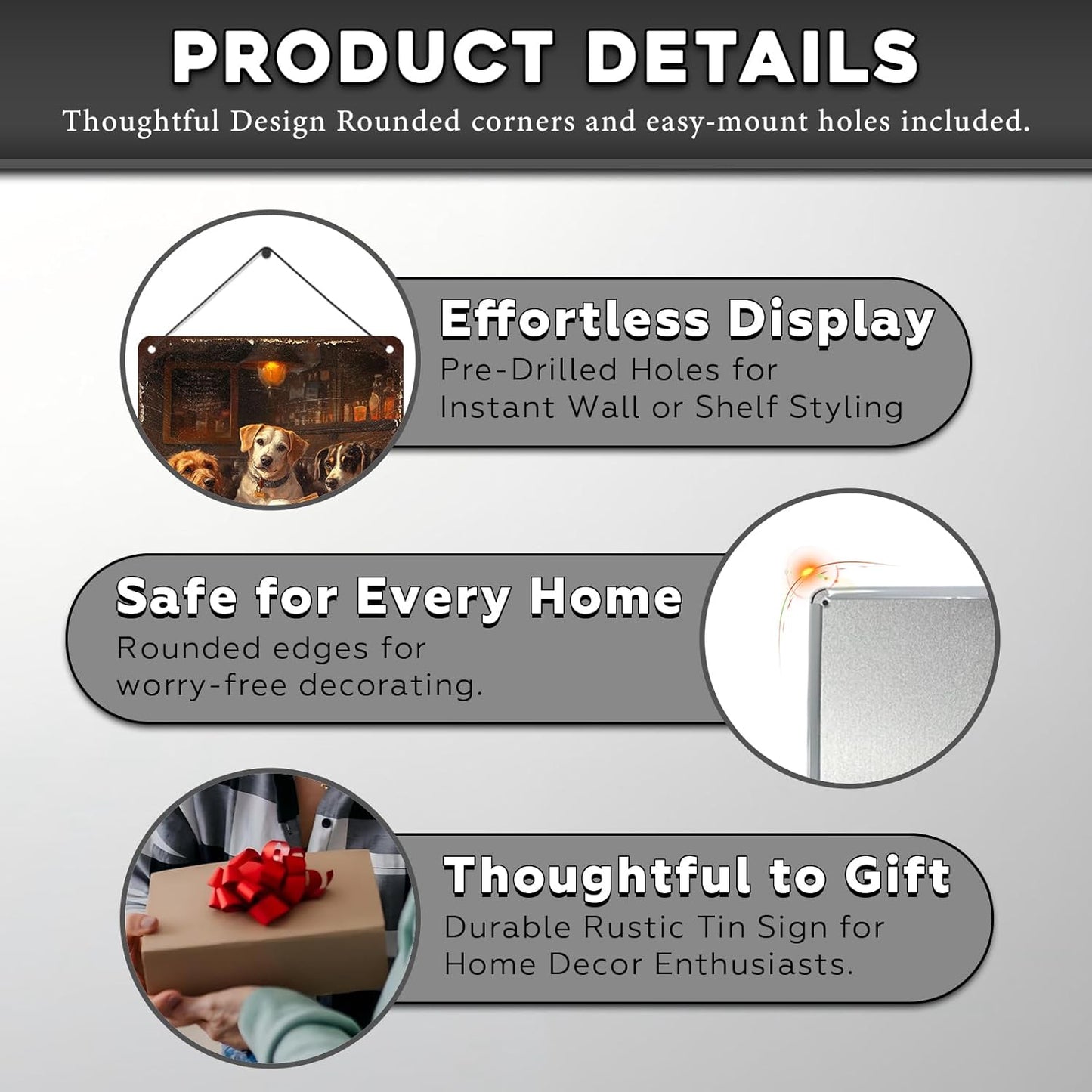 Vintage Dogs Tin Sign Retro Beer Metal Poster Funny Dog Lovers Wall Art Wall Decor for Kitchen Man Cave Shop Bar 12 * 8inch