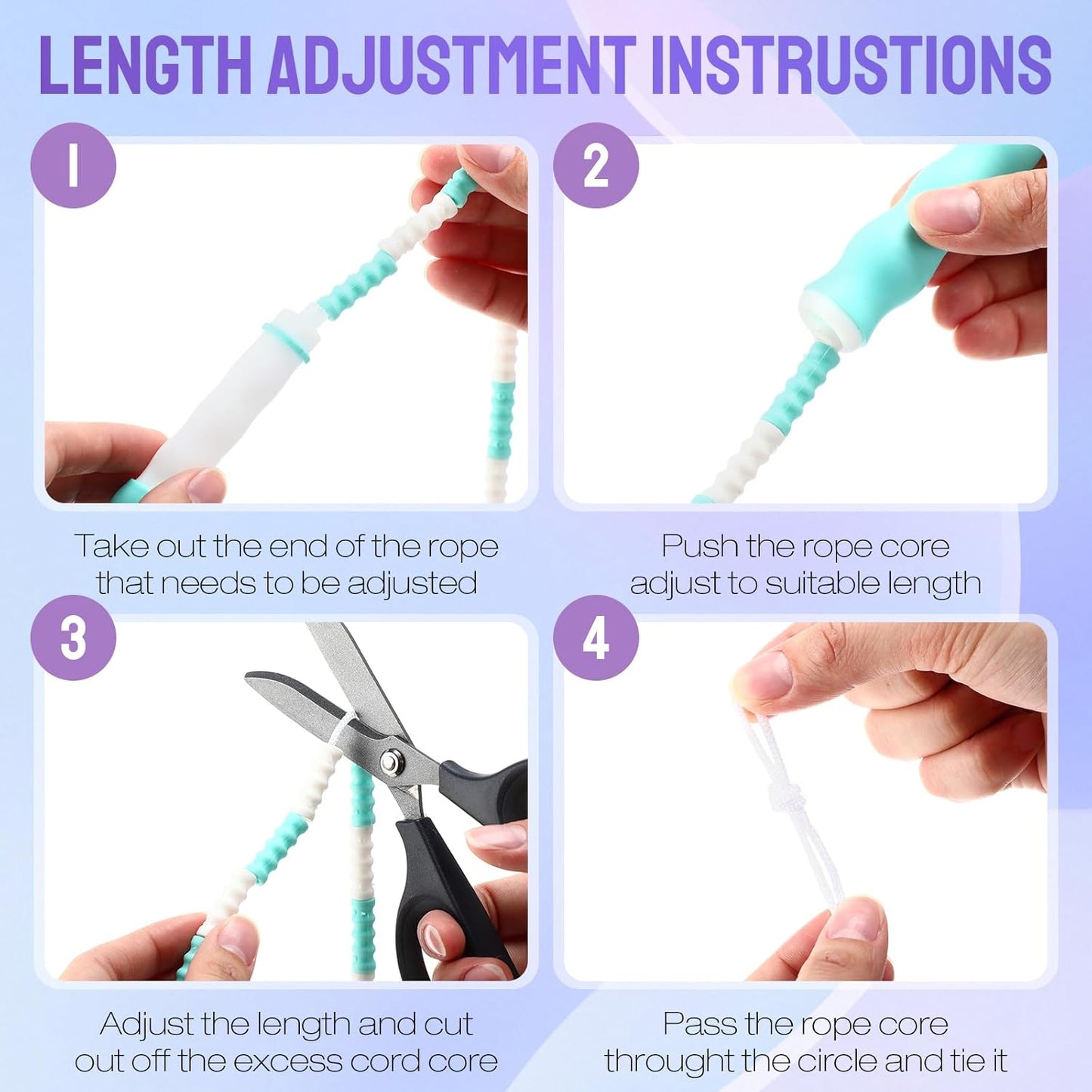 Yunsailing 20 Pack Jump Ropes for Adults Kids, 9.2 Feet Adjustable Length Free Segmented Skipping Rope Bulk Soft Beaded Jumping Ropes for Women Men Exercise Training Workout Weight Loss