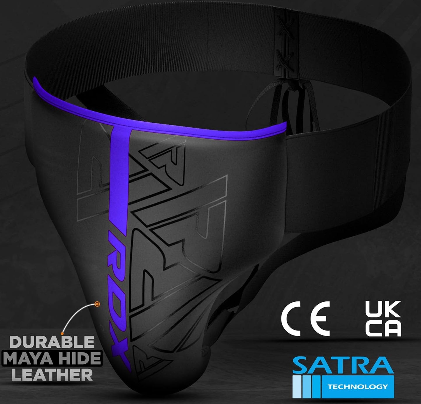 RDX Groin Protector for Boxing, Muay Thai, Kickboxing and MMA Fighting, Maya Hide Leather Abdo Gear for Martial Arts Training, Men Jockstrap Abdominal Protector for Sparring, Taekwondo and Grappling