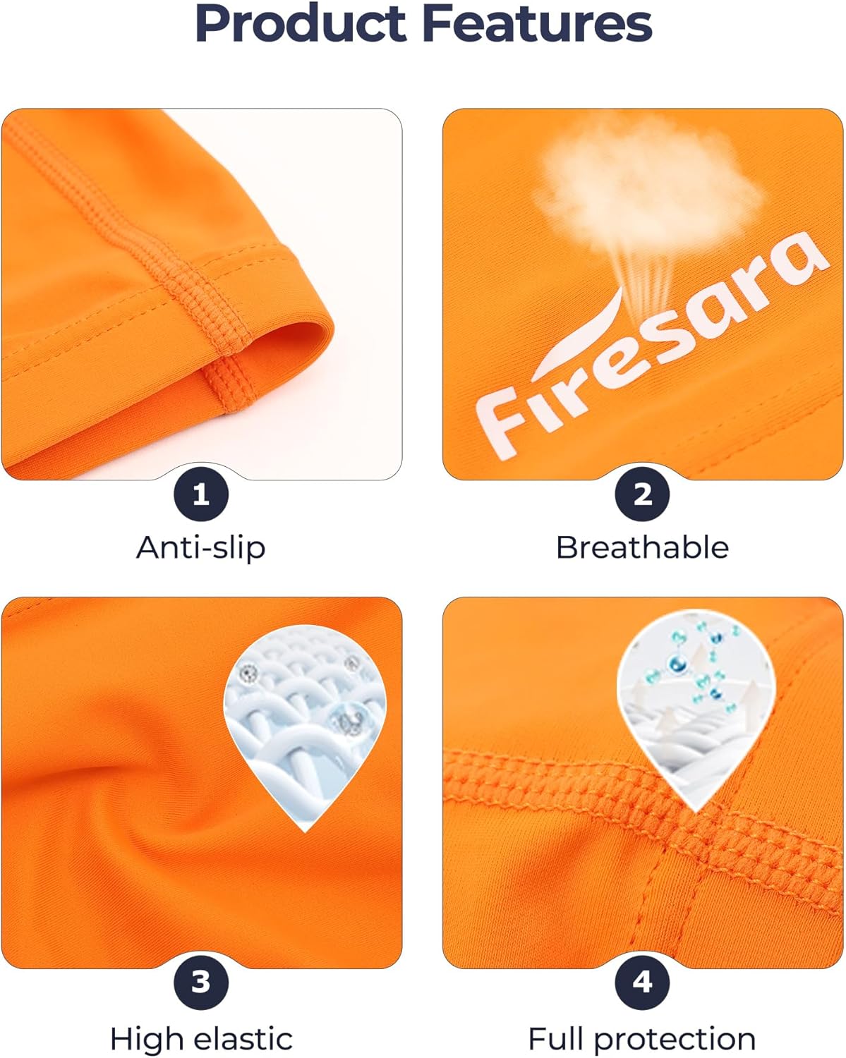 Firesara Fabric Swim Cap, High Elasticity Swimming Cap Keeps Hair Clean Breathable Fit Both Long Hair Short Hair, Swim Caps Woman Girls Men Kids One Size Hat