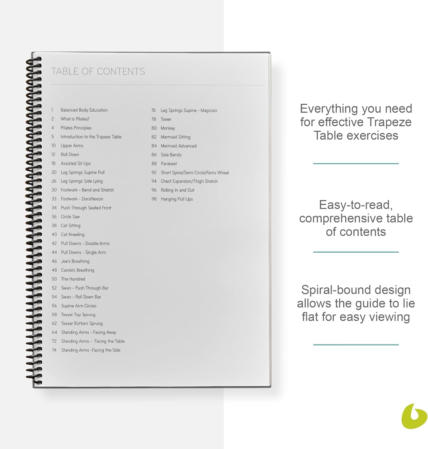 Balanced Body Trapeze Table (Cadillac) Guide, Pilates Trapeze Table Guide for Workout Equipment, for Home Gym or Studio Use