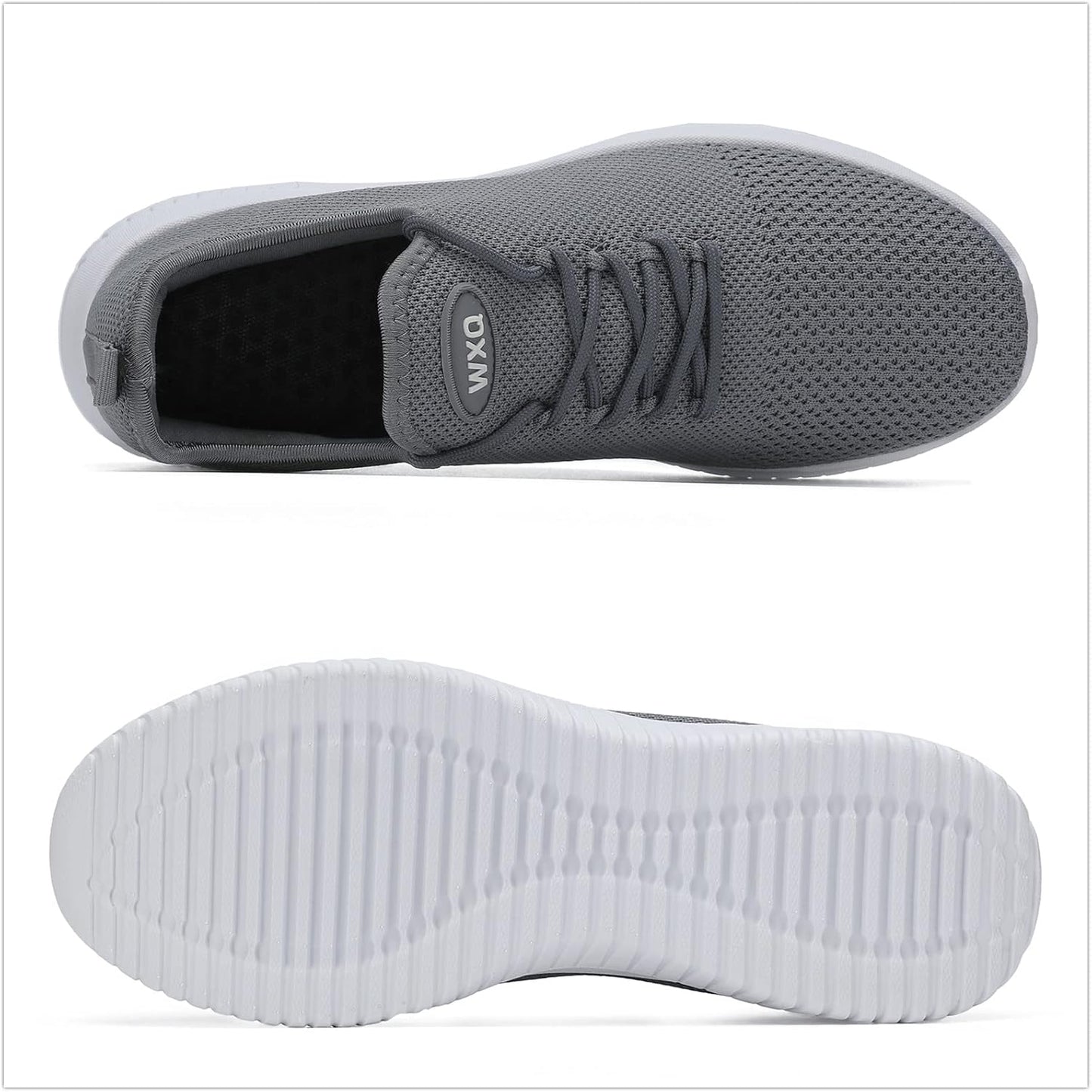 WXQ Men's Running Shoes Comfortable Lightweight Breathable Walking Shoes Mesh Workout Casual Sports Shoes